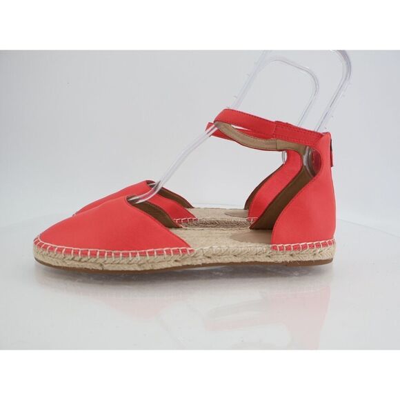 Eileen Fisher Womens Lala Espadrille Flat Size 11 Pink Red Leather Ankle Strap - Picture 13 of 13